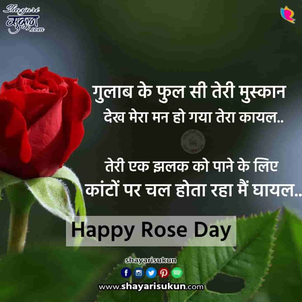 Happy Rose Day Shayari Image